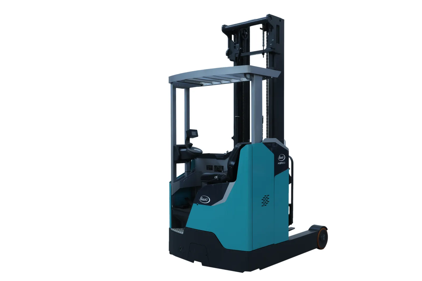 Xe nâng reach truck Baoli KBR20L — nhìn chéo phía sau
