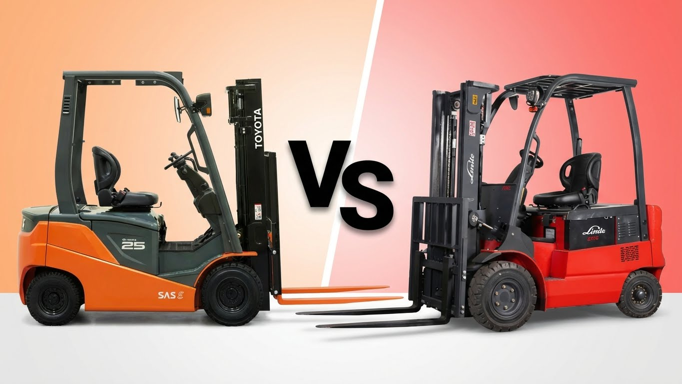 So sánh xe nâng Toyota và Linde trong phân khúc xe nâng cao cấp