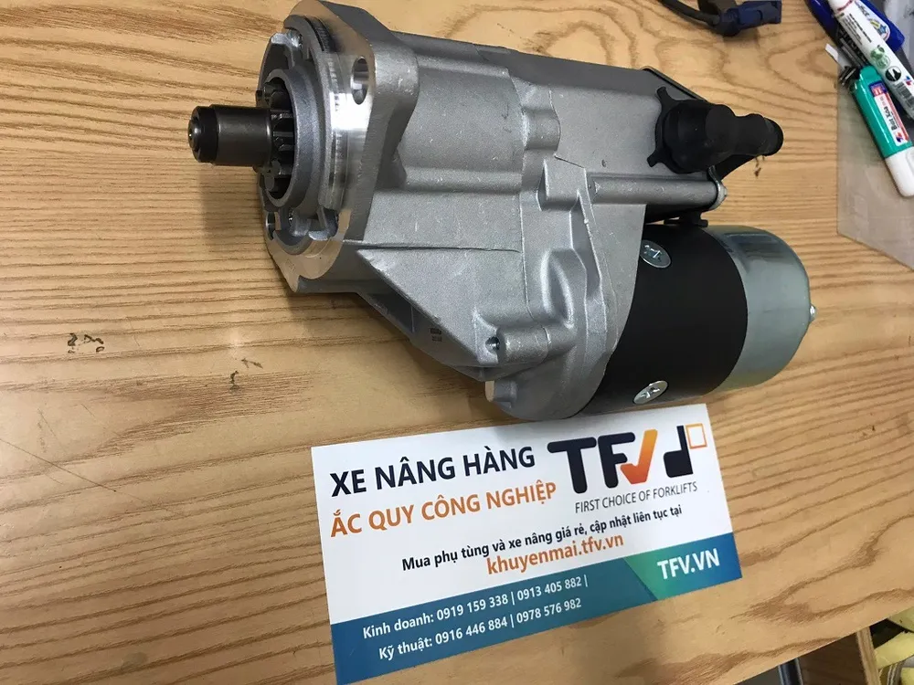 Bánh răng củ đề xe nâng Toyota 1DZ cần kiểm tra khi đề kêu