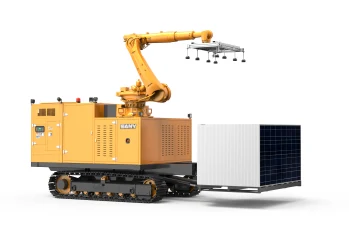 Cụm giác hút robot lắp tấm pin Sany