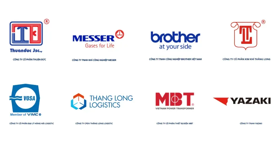 Doanh nghiệp đã mua xe nâng tại TFV: Brother, Yazaki, Messer, MBT