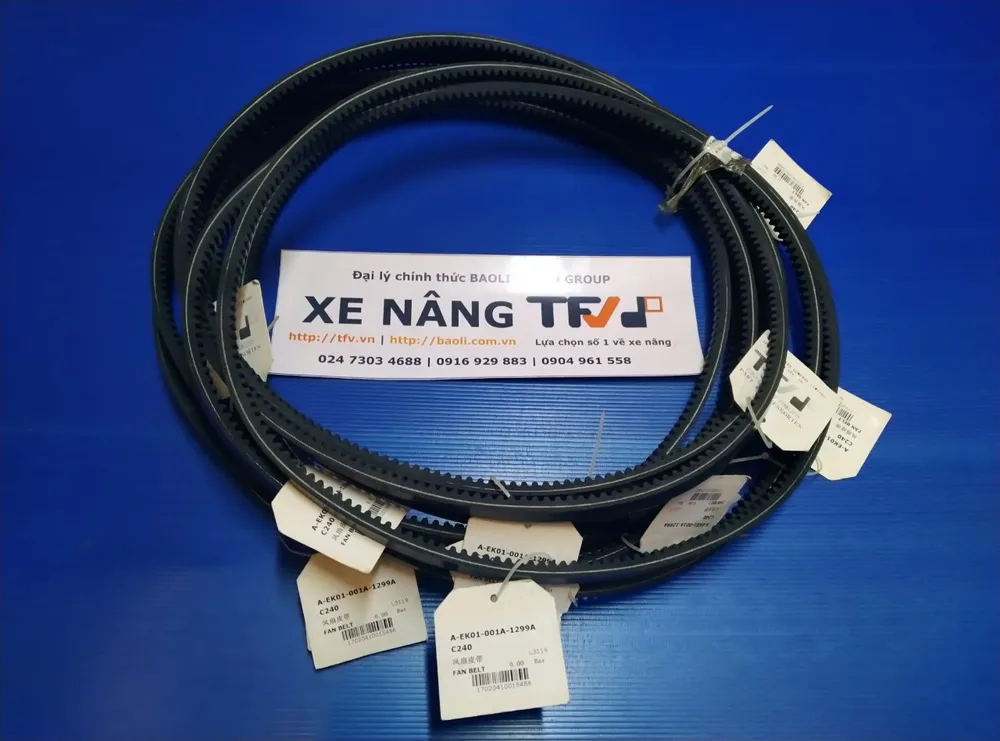 Dây curoa quạt xe nâng động cơ C240 F18C mã 20801-04091