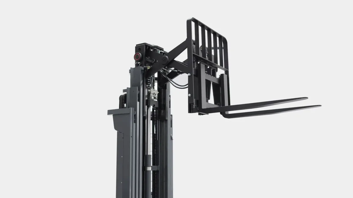 Xe nâng reach stacker MiMA MBG khác stacker thường thế nào?