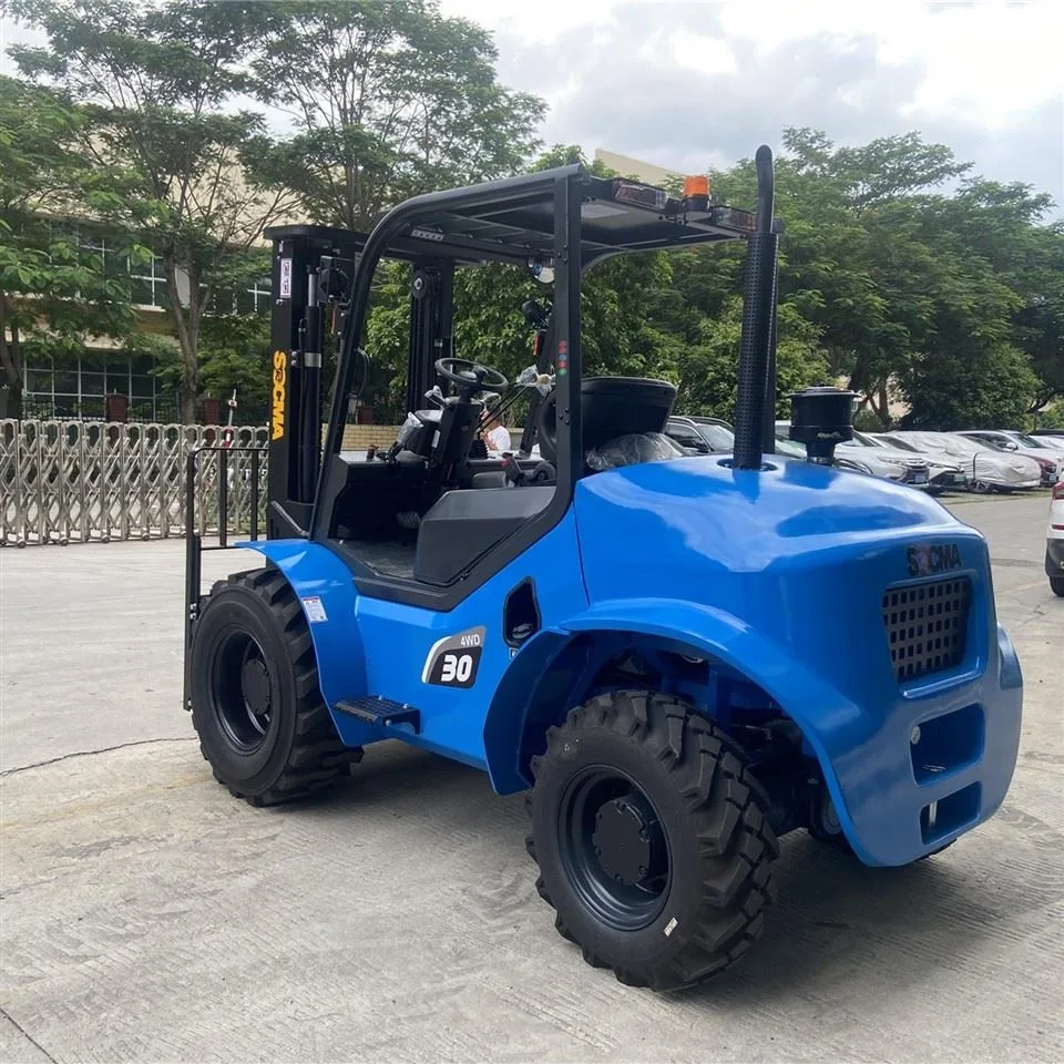Bánh lốp lớn xe nâng địa hình SOCMA 3 tấn