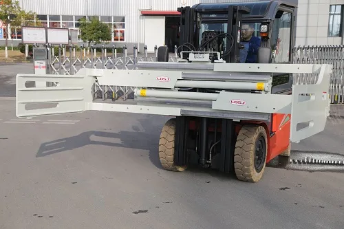 Kẹp vuông Anti-Rail Bale Clamp Liandong tay kẹp dài lắp trên xe nâng