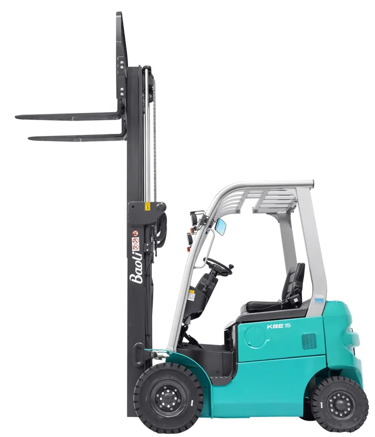 Xe nâng điện Baoli KBE18-Li-01 — nâng khung lên cao
