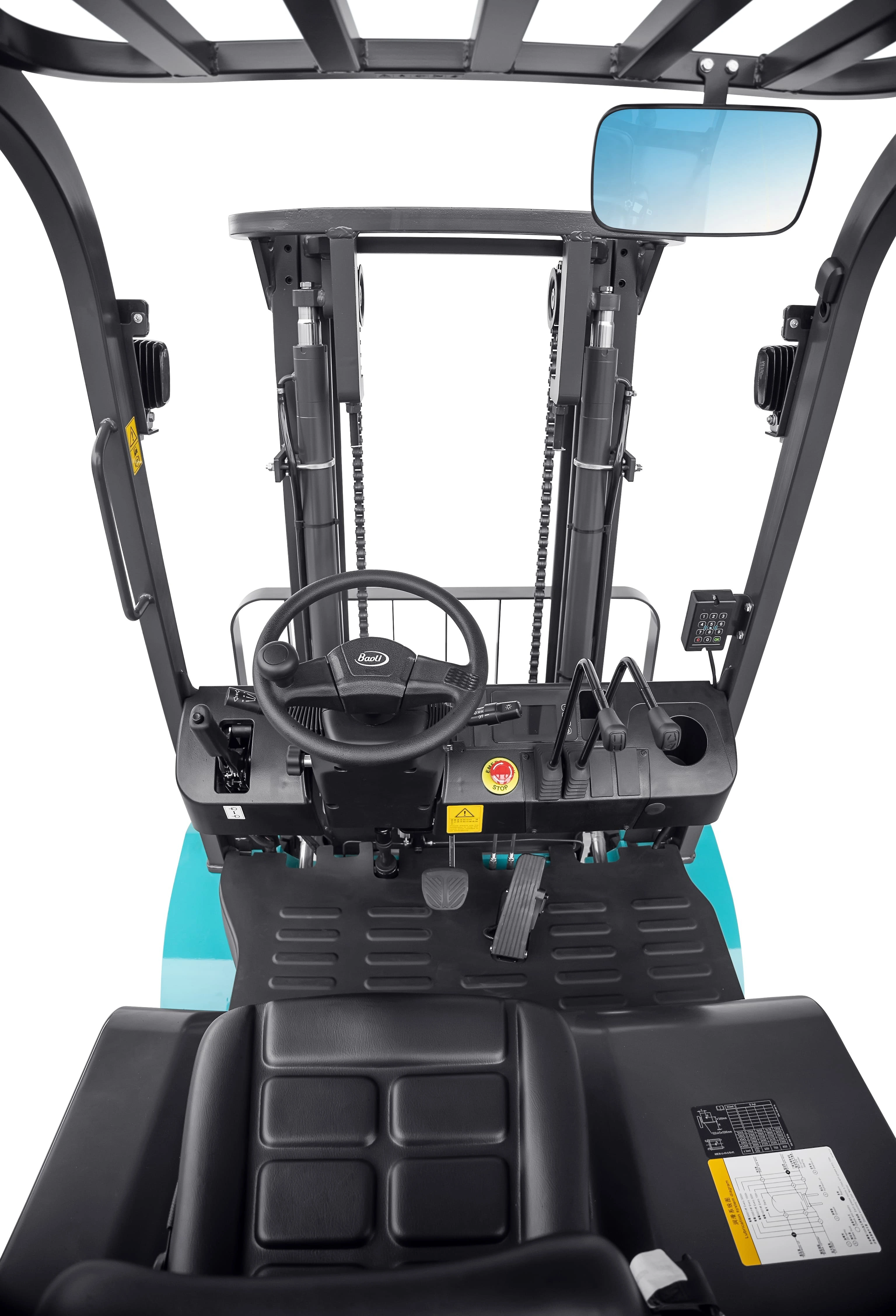 Khoang vận hành xe nâng điện Baoli