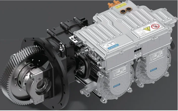 Hệ truyền động 8 trong 1 điện áp 96V của xe nâng điện Sany F7