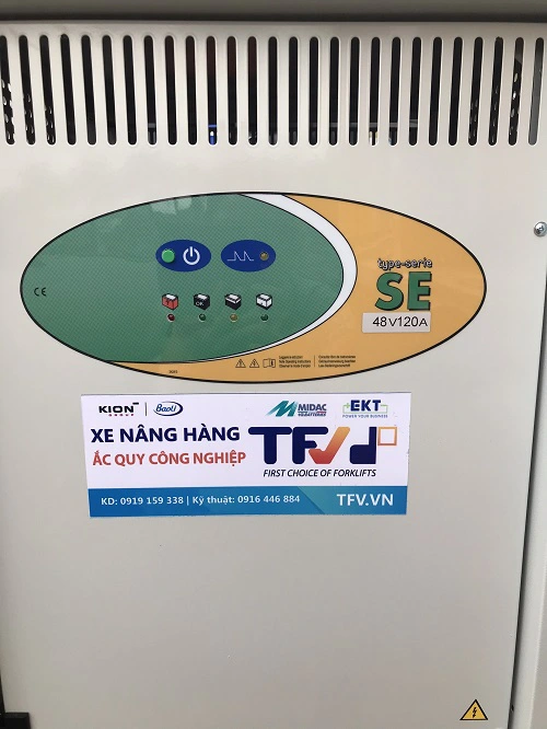Máy sạc ắc quy hiệu SE Wa 3 pha 48V 120A mã 116-001 sử dụng cho xe nâng, hàng mới 100%