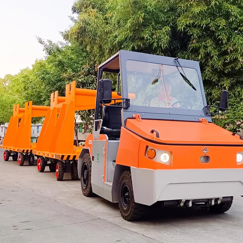 Xe kéo điện Zowell TSA1250 — vào cua với đoàn rơ moóc