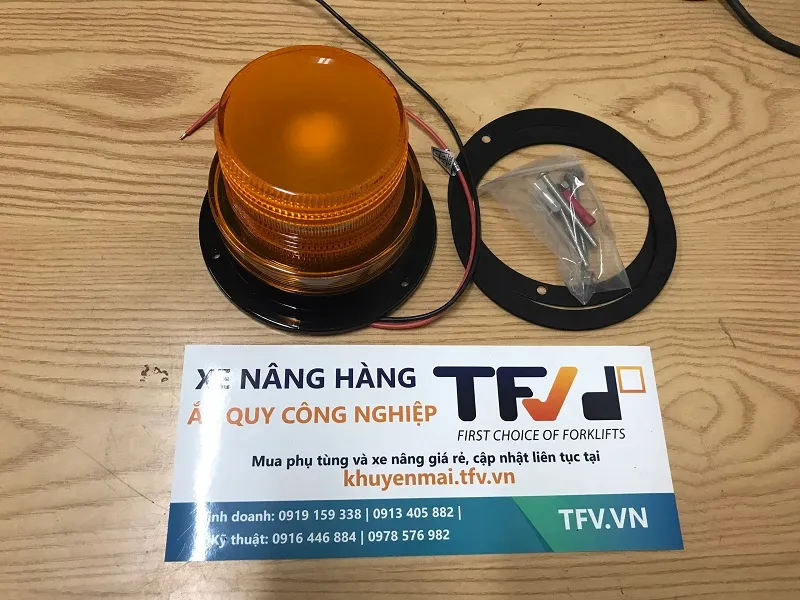 Bộ đèn cảnh báo LED xe nâng Folangsi DC10V-110V kèm gioăng và phụ kiện