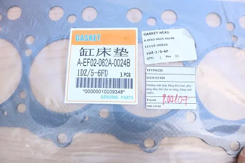 Tem mã trên bao gói gioăng mặt máy xe nâng - cách tra mã phụ tùng động cơ xe nâng