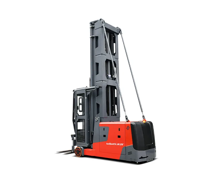 Xe nâng 3 chiều MiMA MCC14F80 cabin kín nhìn chéo sau