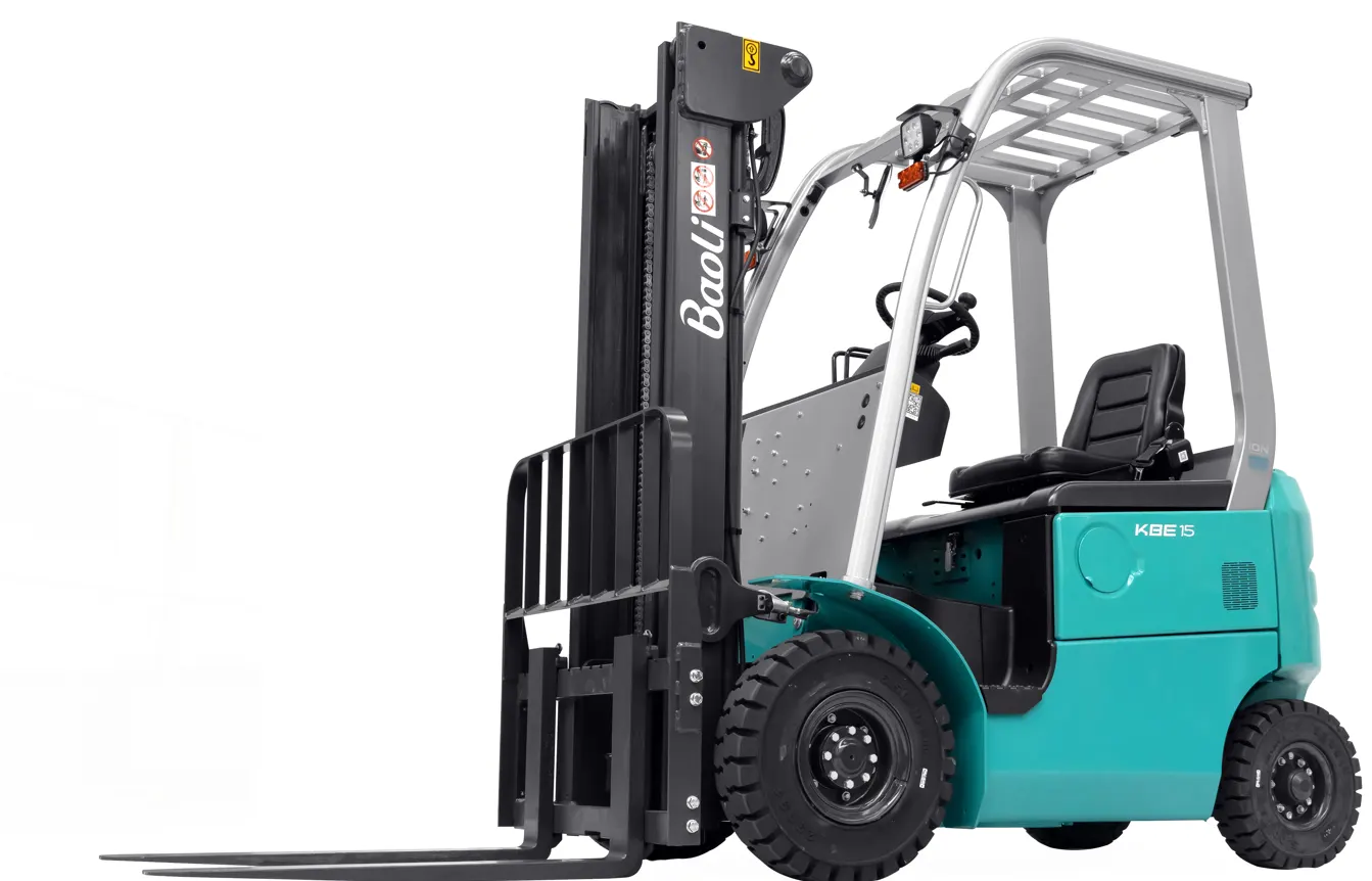 Xe nâng điện Baoli KBE15-Li-01 nhìn chéo phía trước
