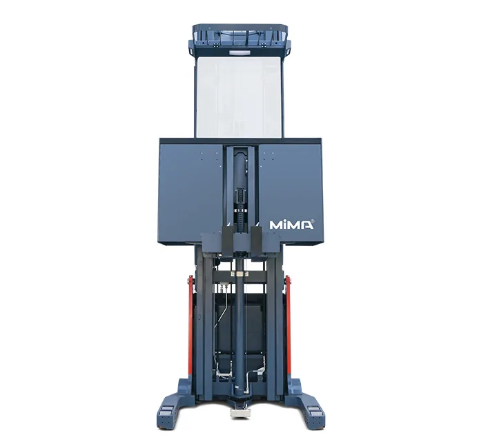 Xe nâng lấy hàng MiMA MH12 nhìn từ phía càng