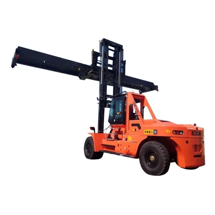 Xe nâng điện SOCMA 30 tấn gắn khung chụp container