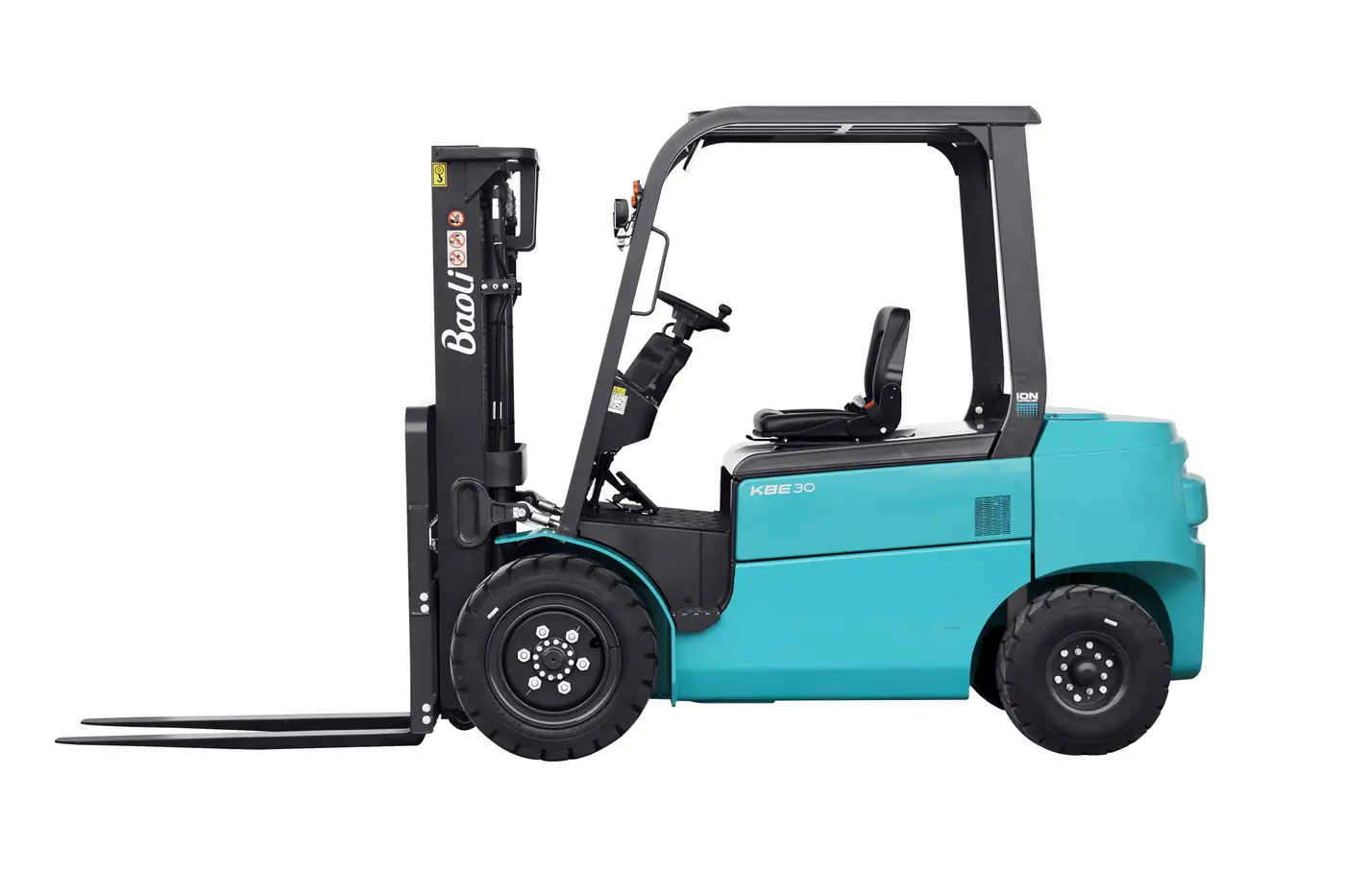 Xe nâng điện Baoli KBE30-Li-02 — nhìn ngang toàn thân