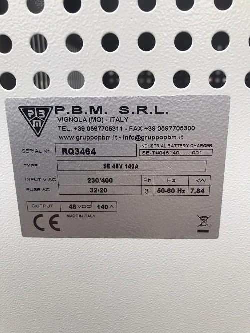 Máy sạc ắc quy hiệu SE Wa 3 pha 48V 140A mã 118-001 sử dụng cho xe nâng, hàng mới 100%
