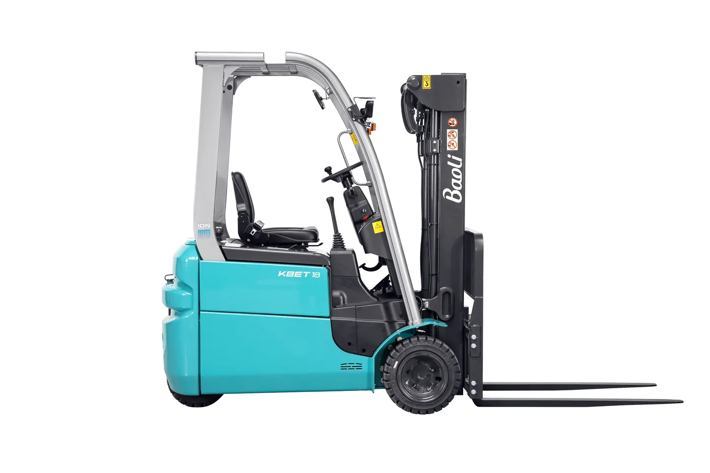 Xe nâng điện 3 bánh Baoli KBET20-Li-01 — nhìn ngang bên phải