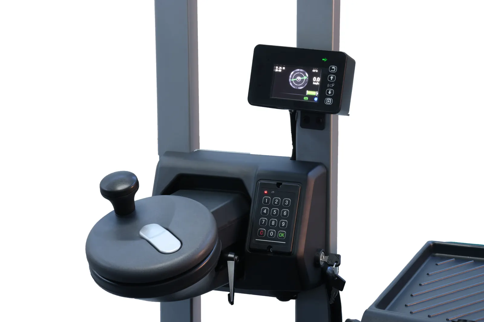 Xe nâng reach truck Baoli KBR16L — màn hình màu và vô lăng