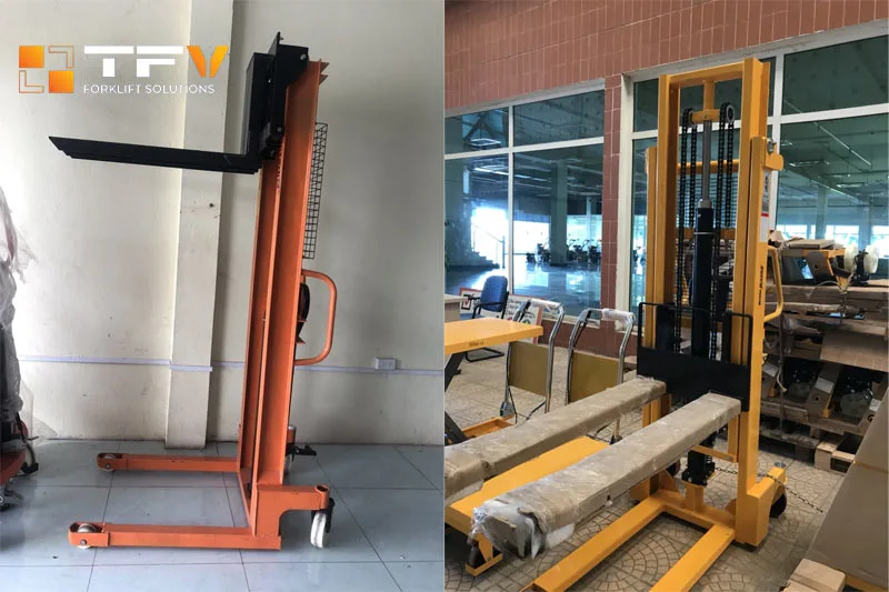Xe nâng tay cao thủy lực - stacker tay co