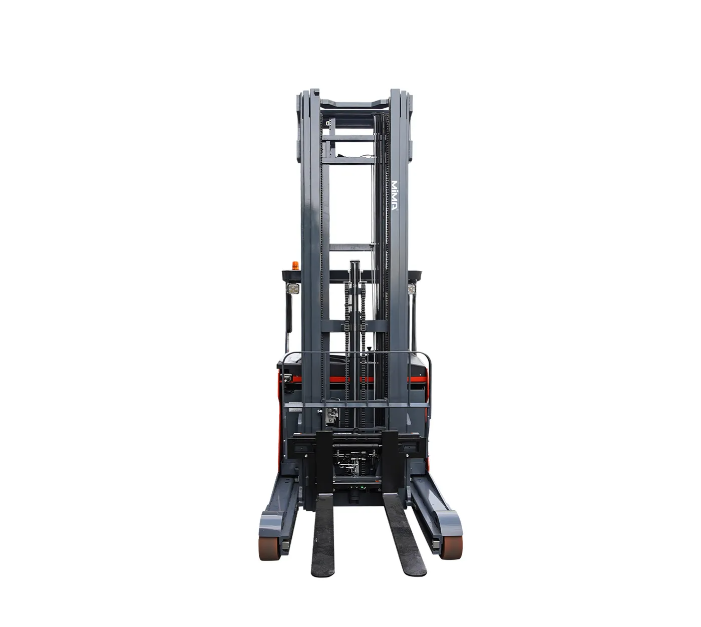 Xe nâng reach truck MiMA MFZ16S nhìn thẳng phía trước