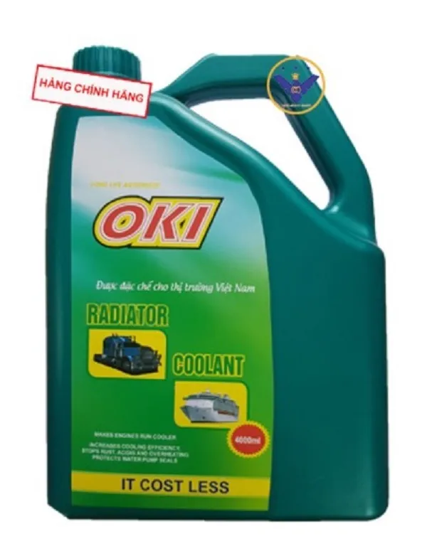 Nước làm mát xe nâng OKI can 4 lít màu xanh