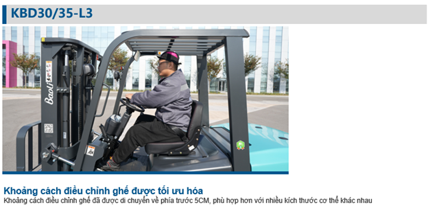 Khoảng điều chỉnh ghế tiến lên thêm 5cm
