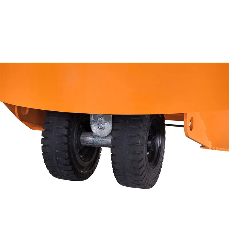 Xe kéo điện Zowell XTH70: bánh lái trước đôi lốp hơi, trục trước gắn chốt giữa