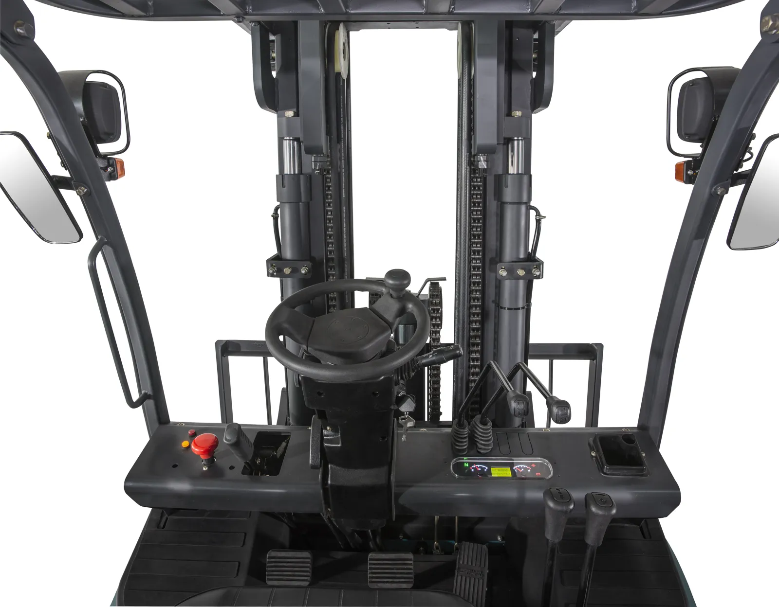 Khoang lái và vô lăng xe nâng dầu Baoli KBD40