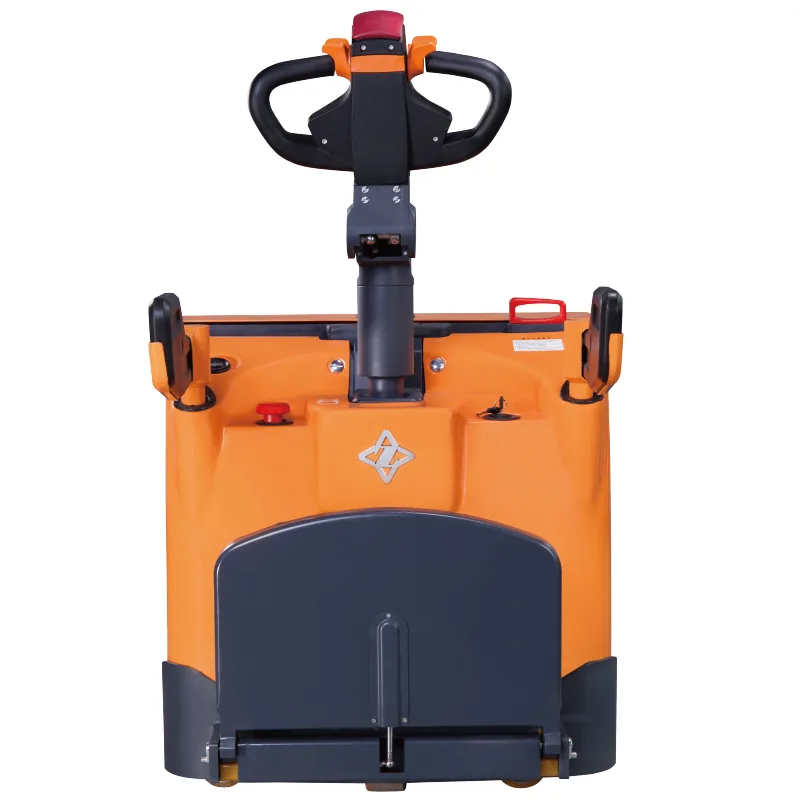 Xe nâng tay điện Zowell XPA20 nhìn từ phía người lái: bệ đứng gập