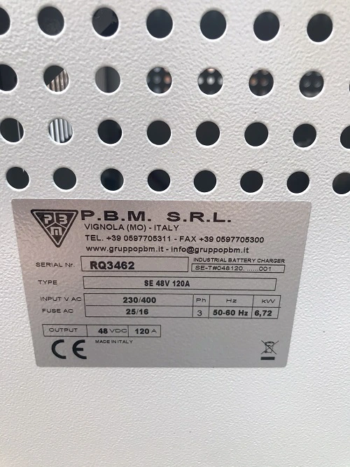 Máy sạc ắc quy hiệu SE Wa 3 pha 48V 120A mã 116-001 sử dụng cho xe nâng, hàng mới 100%