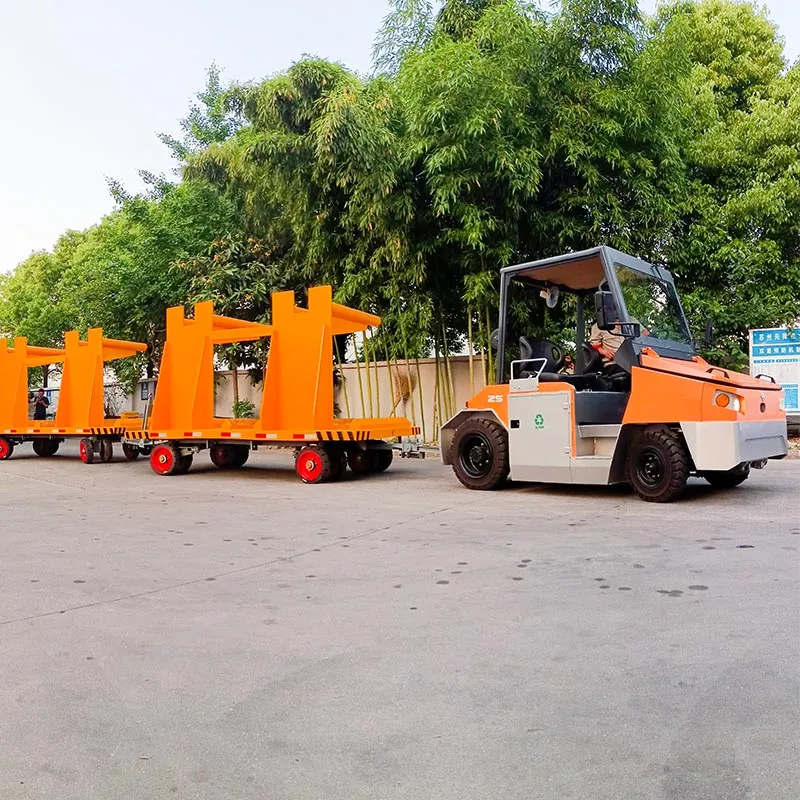 Xe kéo điện Zowell TSA1250 kéo đoàn rơ moóc ngoài trời