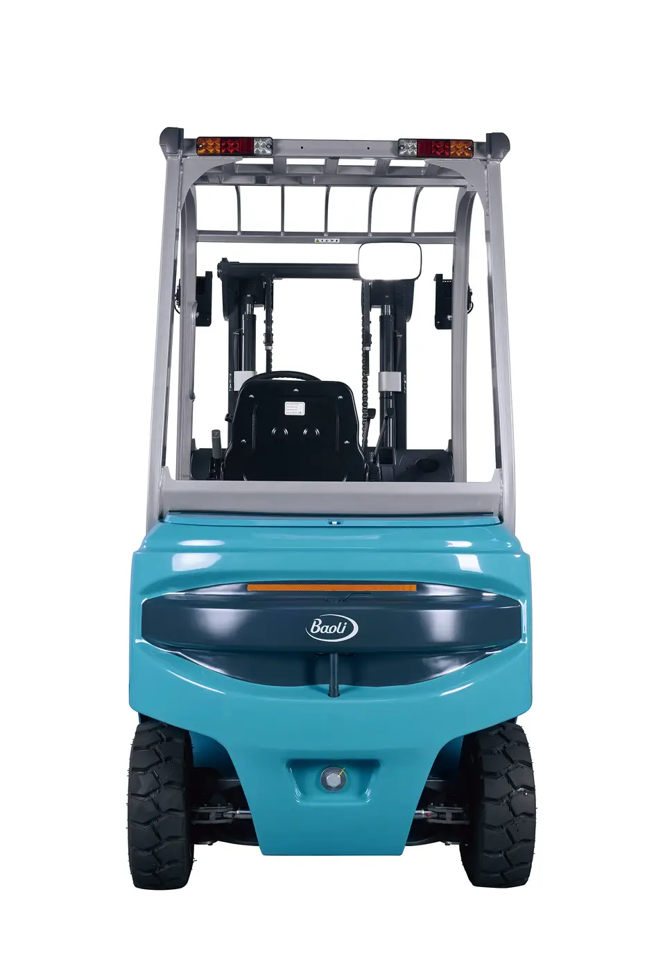 Xe nâng điện Baoli KBE25-01 2,5 tấn nhìn thẳng phía sau: đèn hậu