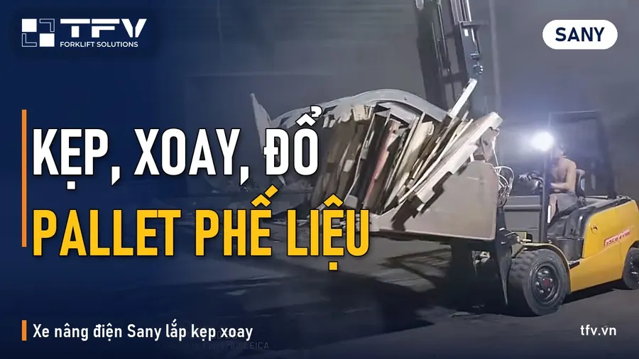 Cho thuê xe nâng càng kẹp xoay - Revolving Fork clamps