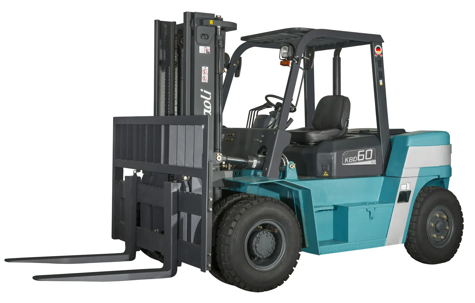 Xe nâng dầu Baoli KBD60 — khung nâng, giá càng rộng 1.845 mm