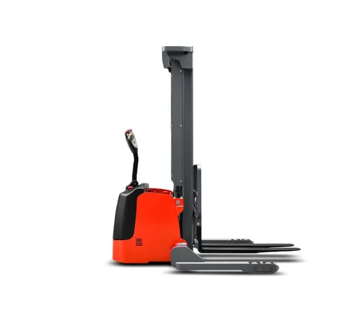 Xe nâng stacker MiMA MBF20 nhìn chéo phía sau