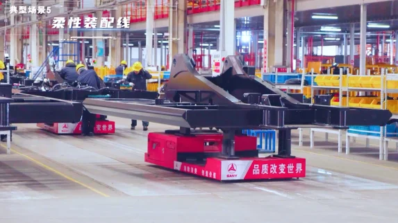 AGV Sany trong xưởng lắp ráp