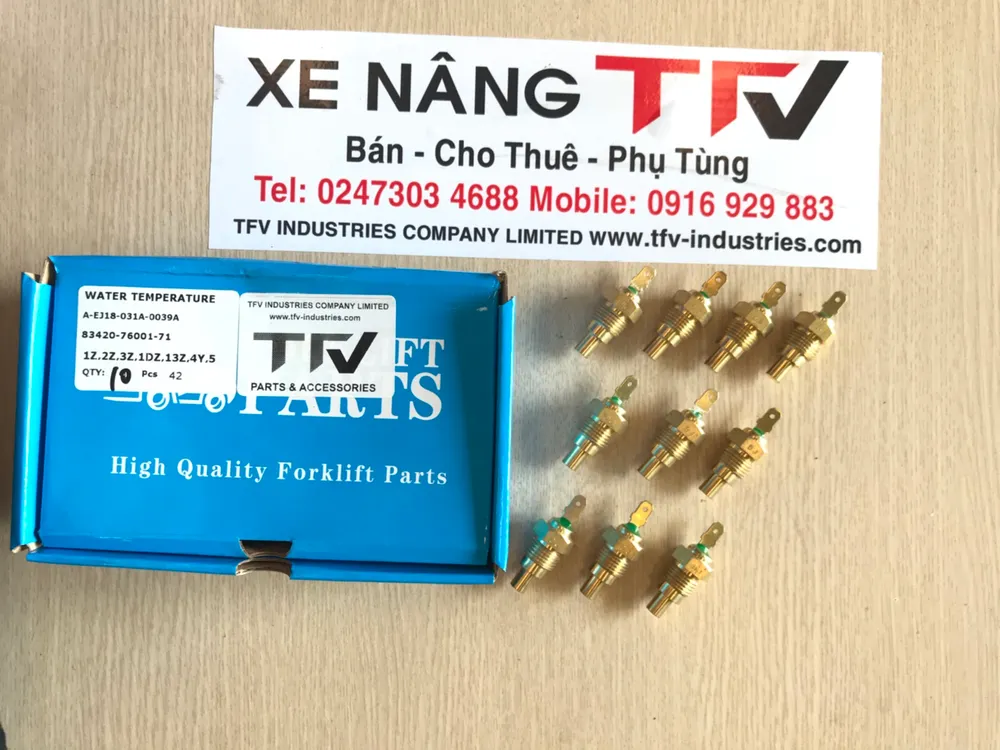 Nhãn hộp cảm biến nhiệt độ nước xe nâng Toyota 83420-76001-71