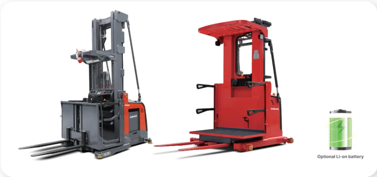 Xe nâng lấy hàng MiMA MHA13 và MHA10 — hai kiểu cabin