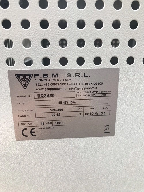 Máy sạc ắc quy hiệu SE Wa 3 pha 48V 100A mã 114-001 sử dụng cho xe nâng, hàng mới 100%