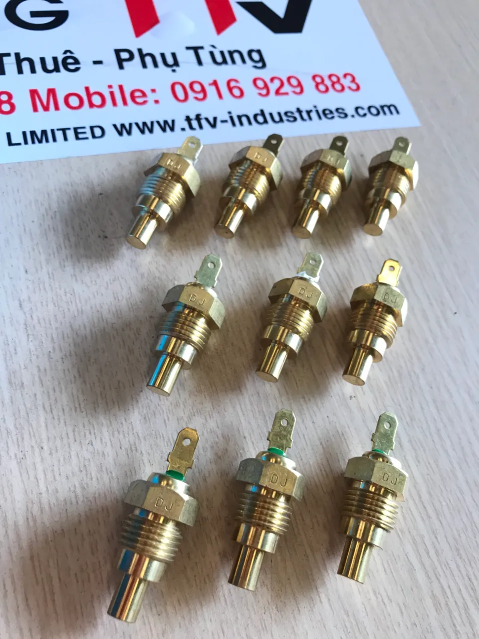 Cảm biến nhiệt độ xe nâng Toyota phần ren và đầu đo nhìn cận