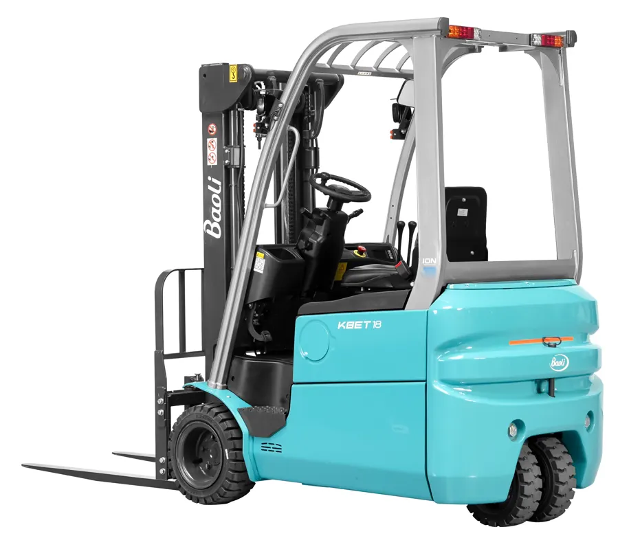 Xe nâng điện Baoli KBE18-Li-01 — nhìn chéo sau bên trái