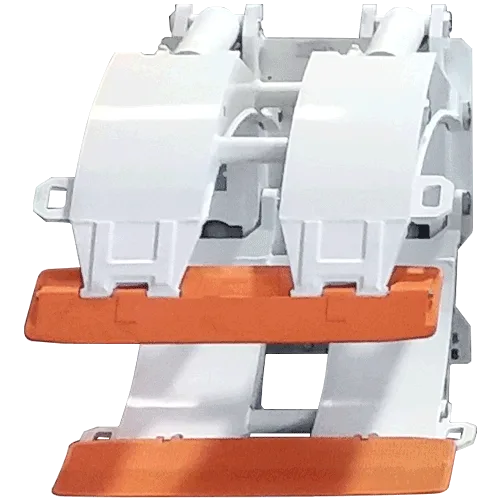 Kẹp giấy cuộn xe nâng Paper Roll Clamp Longhe tay tách với đệm cam