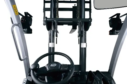Khung nâng tầm nhìn rộng nhìn từ ghế lái Xe nâng điện Baoli KBE18-Li-01