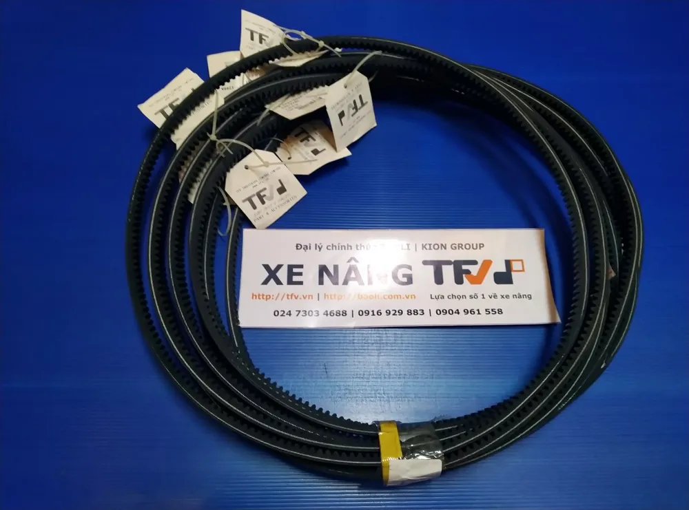 Bó dây curoa quạt xe nâng Mitsubishi S4S F18C có tem TFV