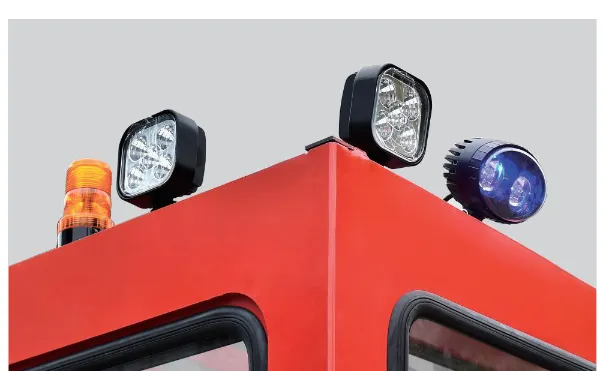 Xe nâng đa hướng MiMA MQC45 — đèn chớp, đèn LED, đèn xanh (ảnh catalog)