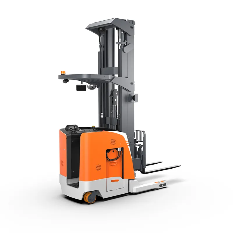 Xe nâng reach truck Zowell RRE115 bản thiết kế mới nhìn chéo trước