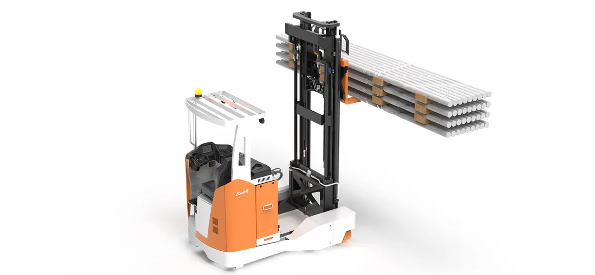 Xe nâng đa hướng Zowell RSEW125 chở hàng dài