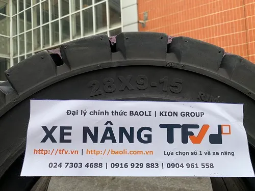 Hông lốp đặc 28×9-15 Success in ký hiệu cỡ